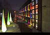 150 Jahre Jubiläum Freiwillige  Feuerwehr Freising, Fensterglühen, lichtkunst, kunstlich, lichtevent, lichtaktion, architekturbeleuchtung, gebäudebeleuchtung, effektlicht, farbige fenster, spiegelungen